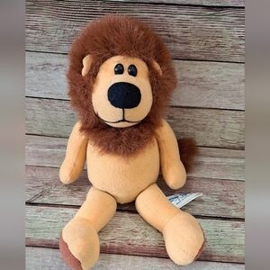 Vintage Liberty Toy Lion Plush Stuffed Animal Plastic Eyes Collectible